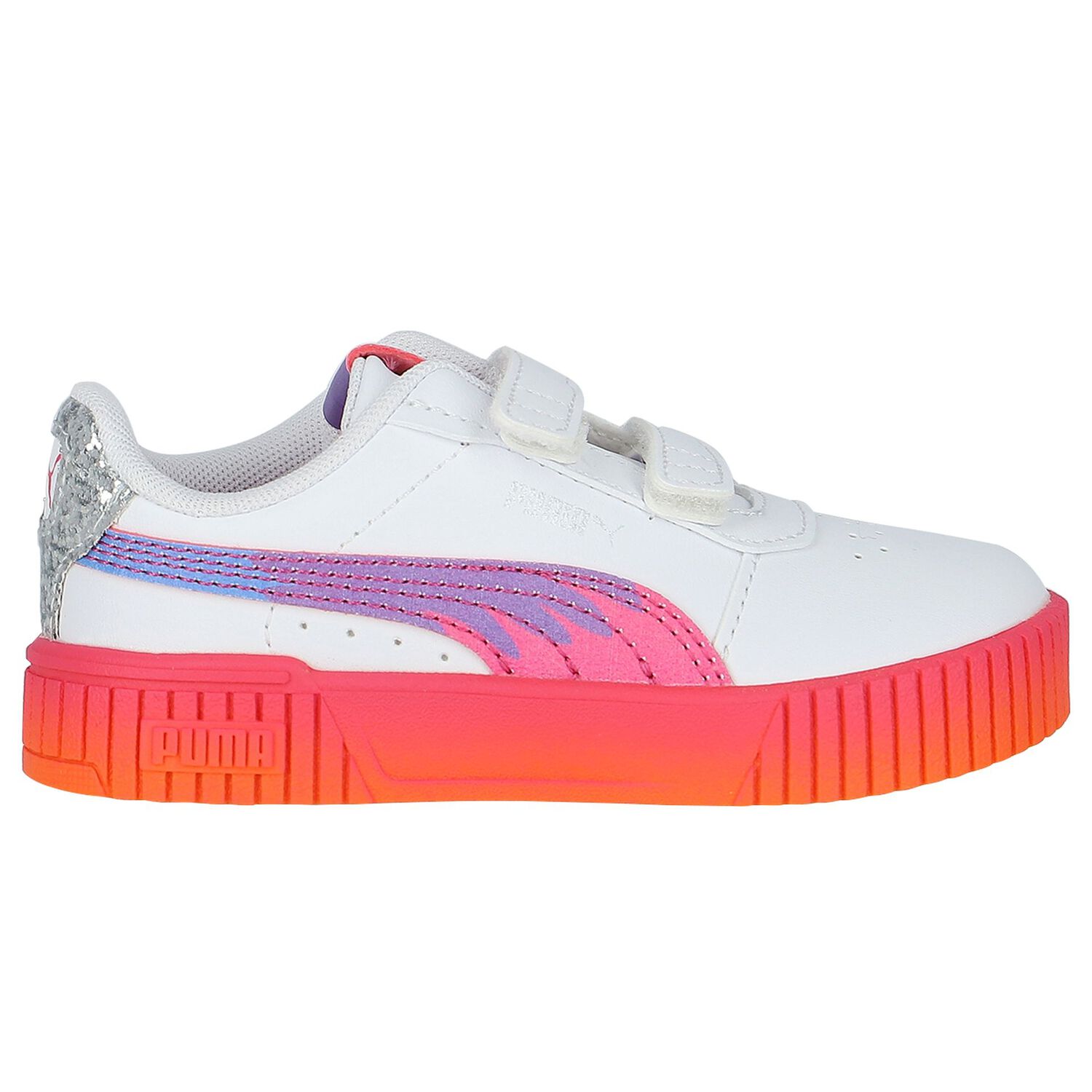 Younger Girls White Carina Trolls Trainers, 1, hi-res image number null