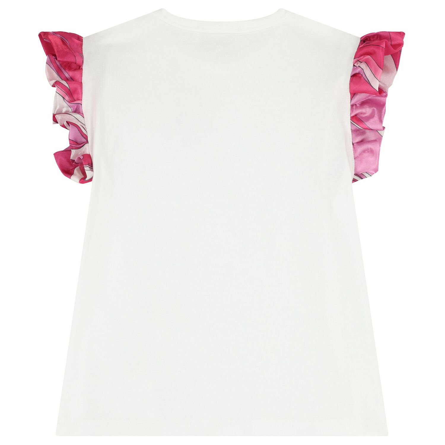 Girls White Ruffled Blouse, 1, hi-res
