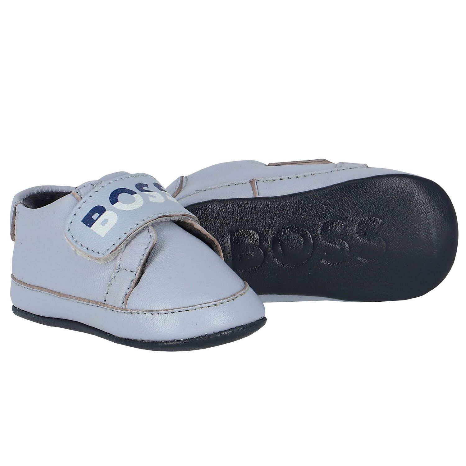 Baby Boys Blue Logo Pre Walker Shoes, 1, hi-res