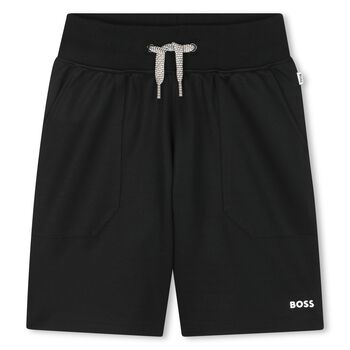 Boys Black Logo Shorts