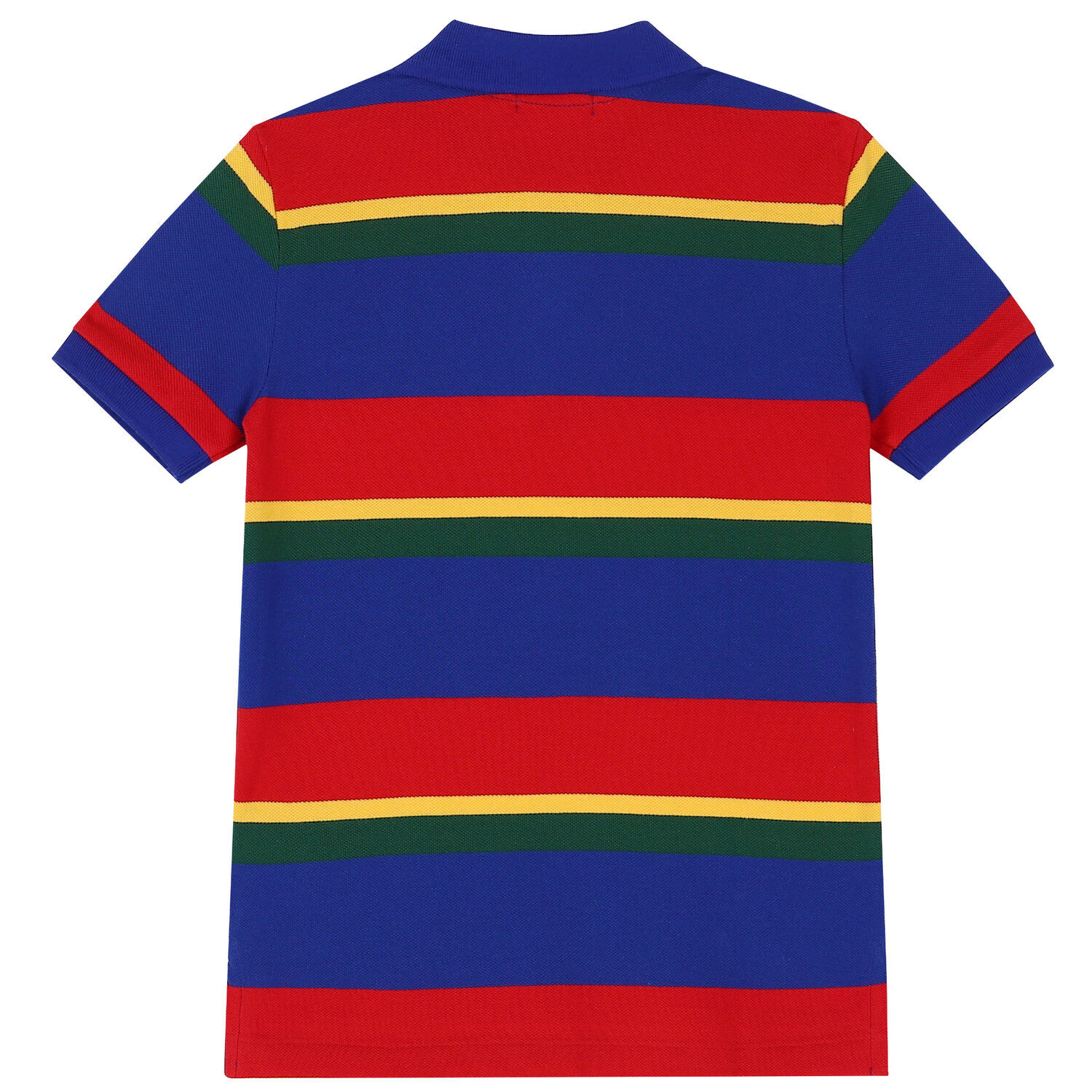 Boys Multi-Colored Striped Logo Polo Shirt, 1, hi-res