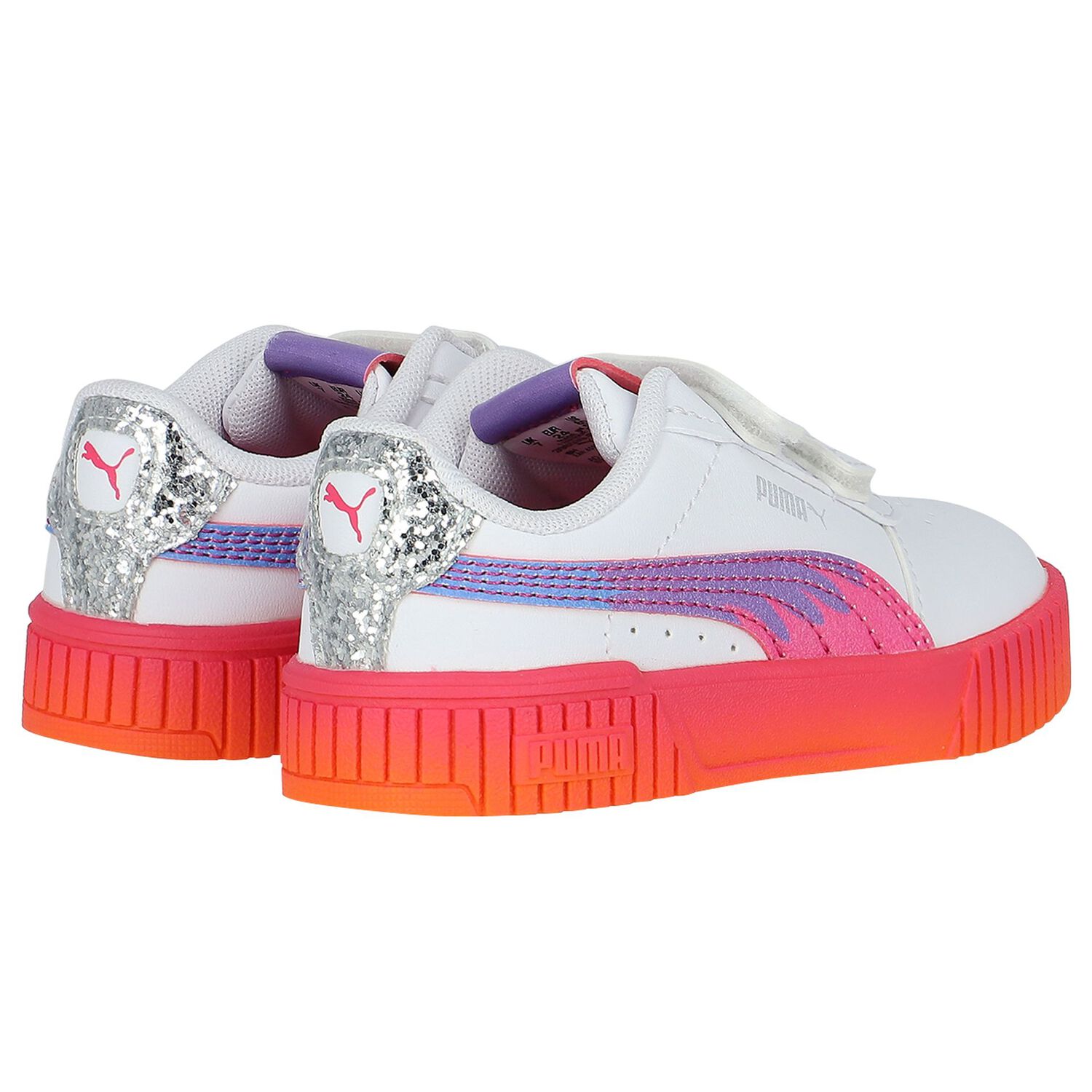 Younger Girls White Carina Trolls Trainers, 1, hi-res image number null