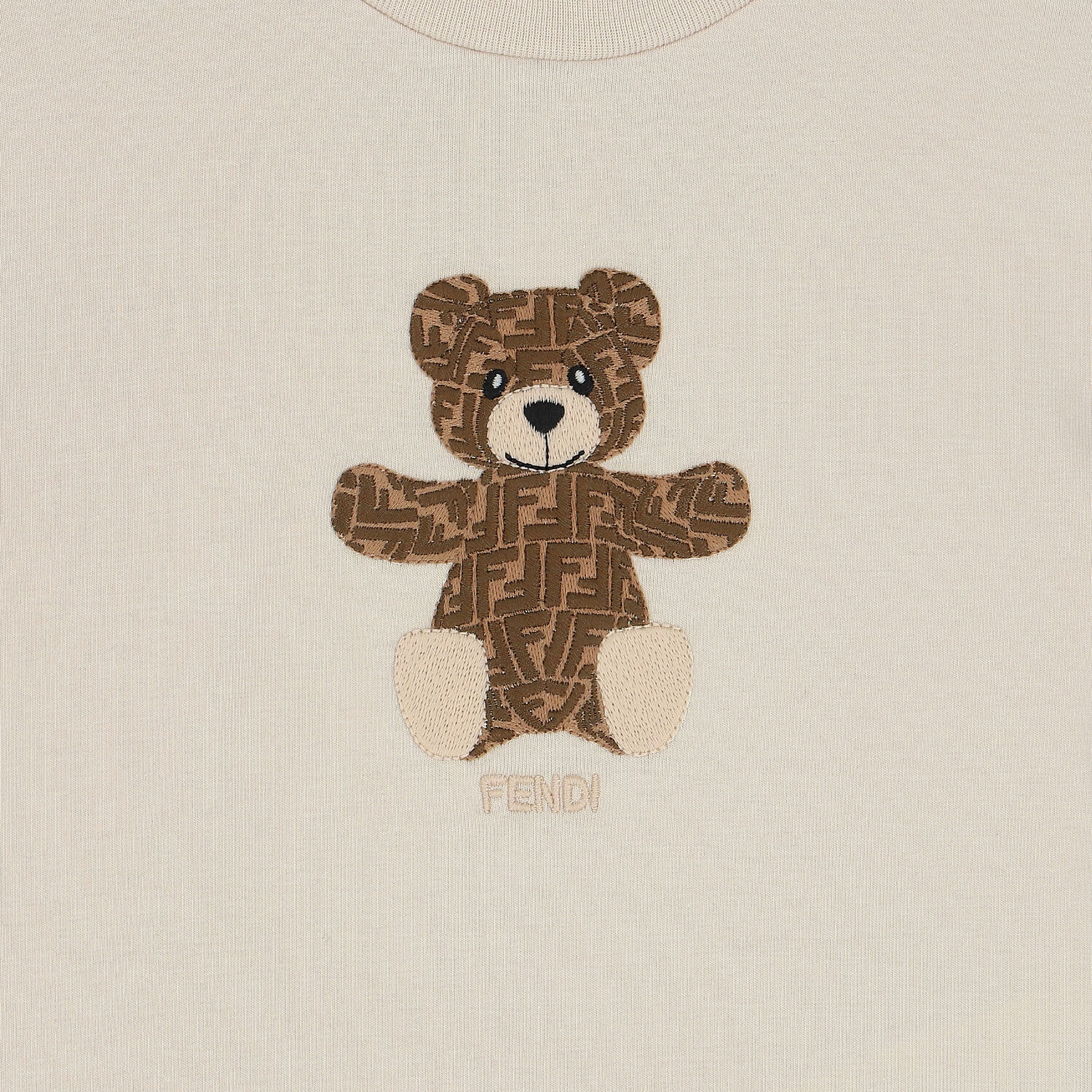 Beige Teddy Logo T-Shirt, 1, hi-res