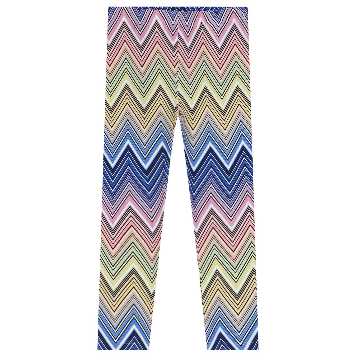 Girls Multi-Coloured Zigzag Leggings, 1, hi-res