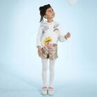 Girls Gold Metallic Shorts, 1, hi-res