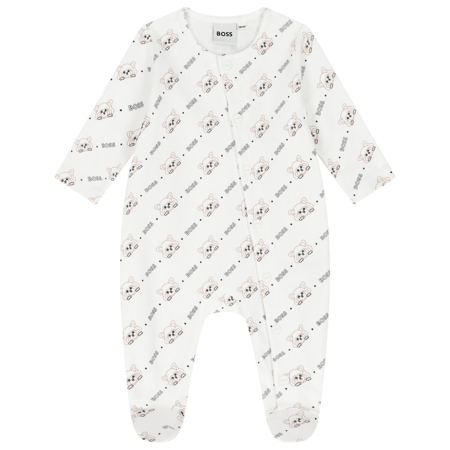 White Logo Babygrow Gift Set, 1, hi-res image number null