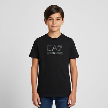 Boys Black Logo T-Shirt
