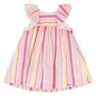 Baby Girls Multi-Coloured Striped Dress Set, 1, hi-res