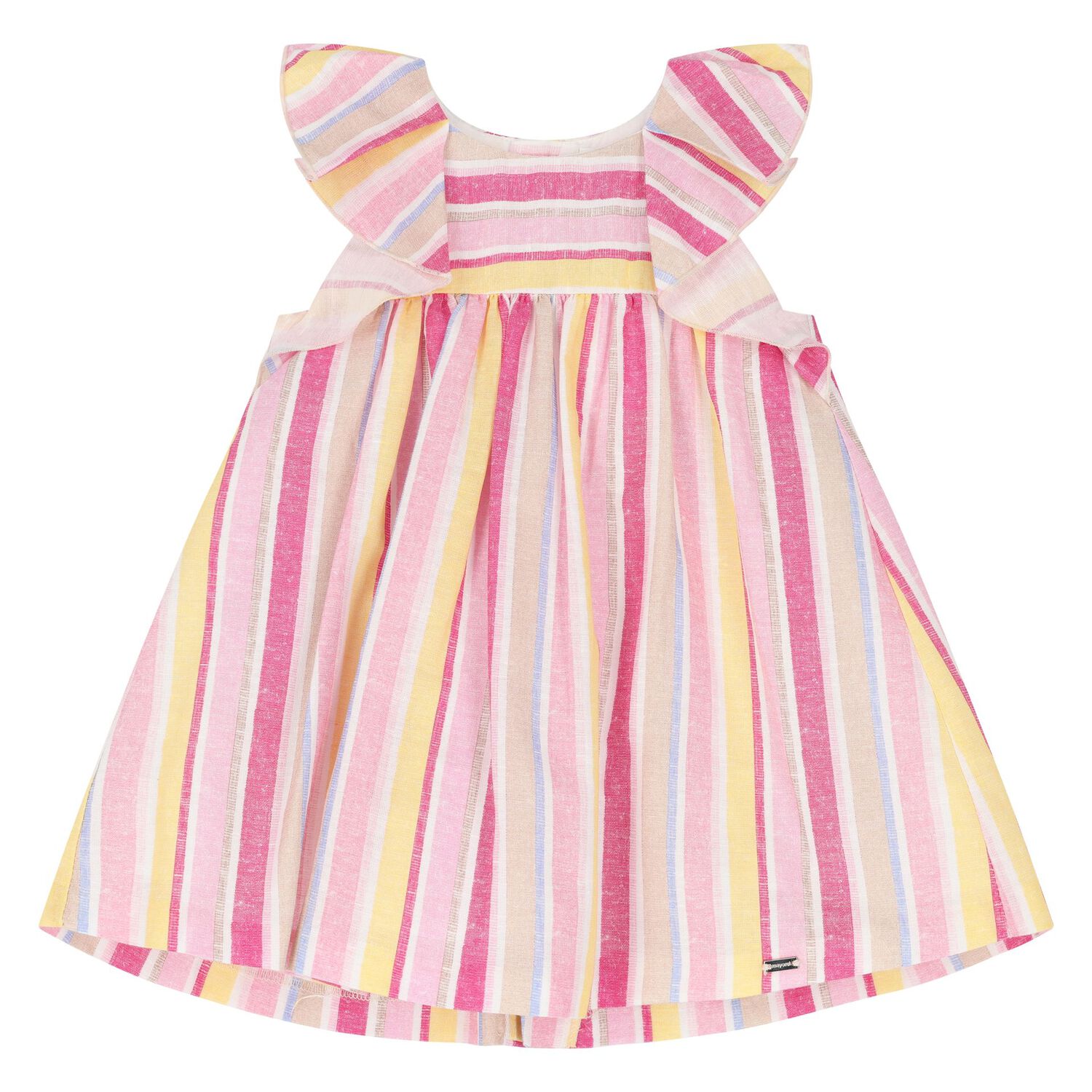 Baby Girls Multi-Coloured Striped Dress Set, 1, hi-res