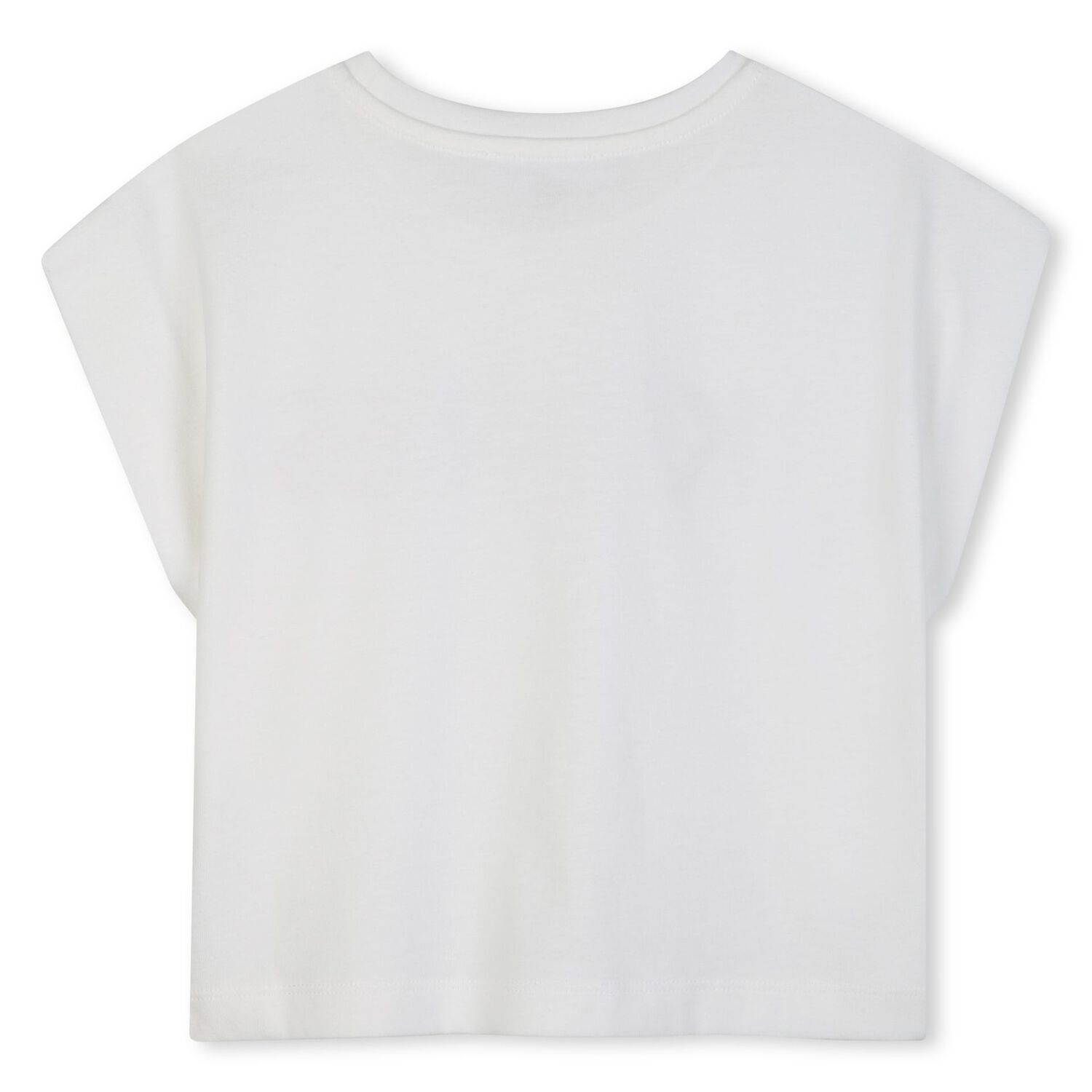 Girls White Logo T-Shirt, 1, hi-res