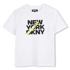 Boys White Logo T-Shirt, 1, hi-res