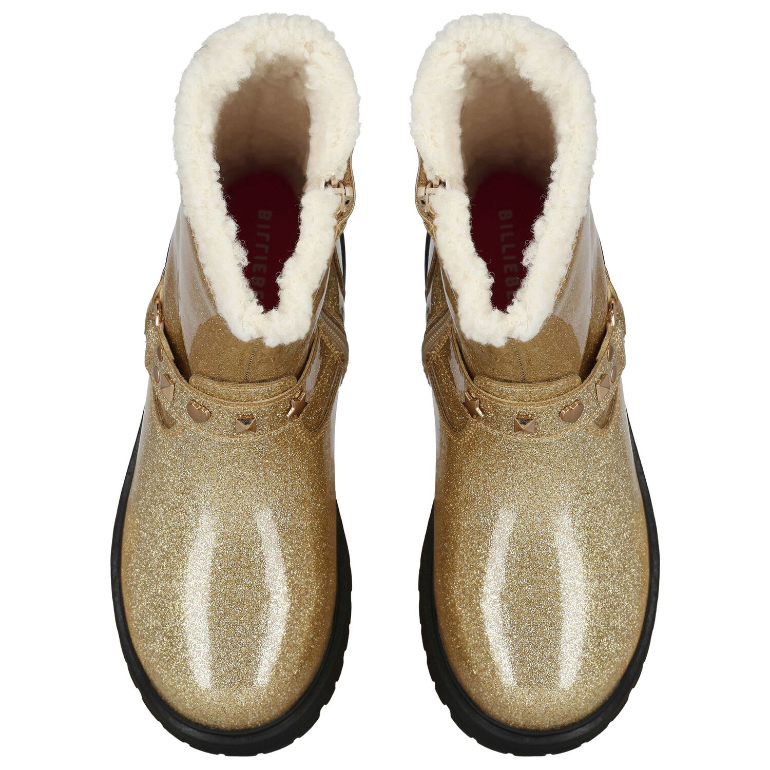 Girls Gold Glitters Boots, 1, hi-res