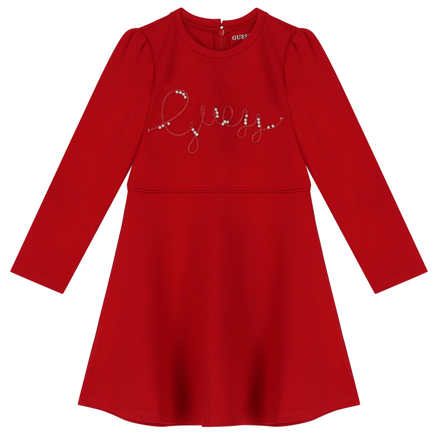 Girls Red Logo Dress , 1, hi-res