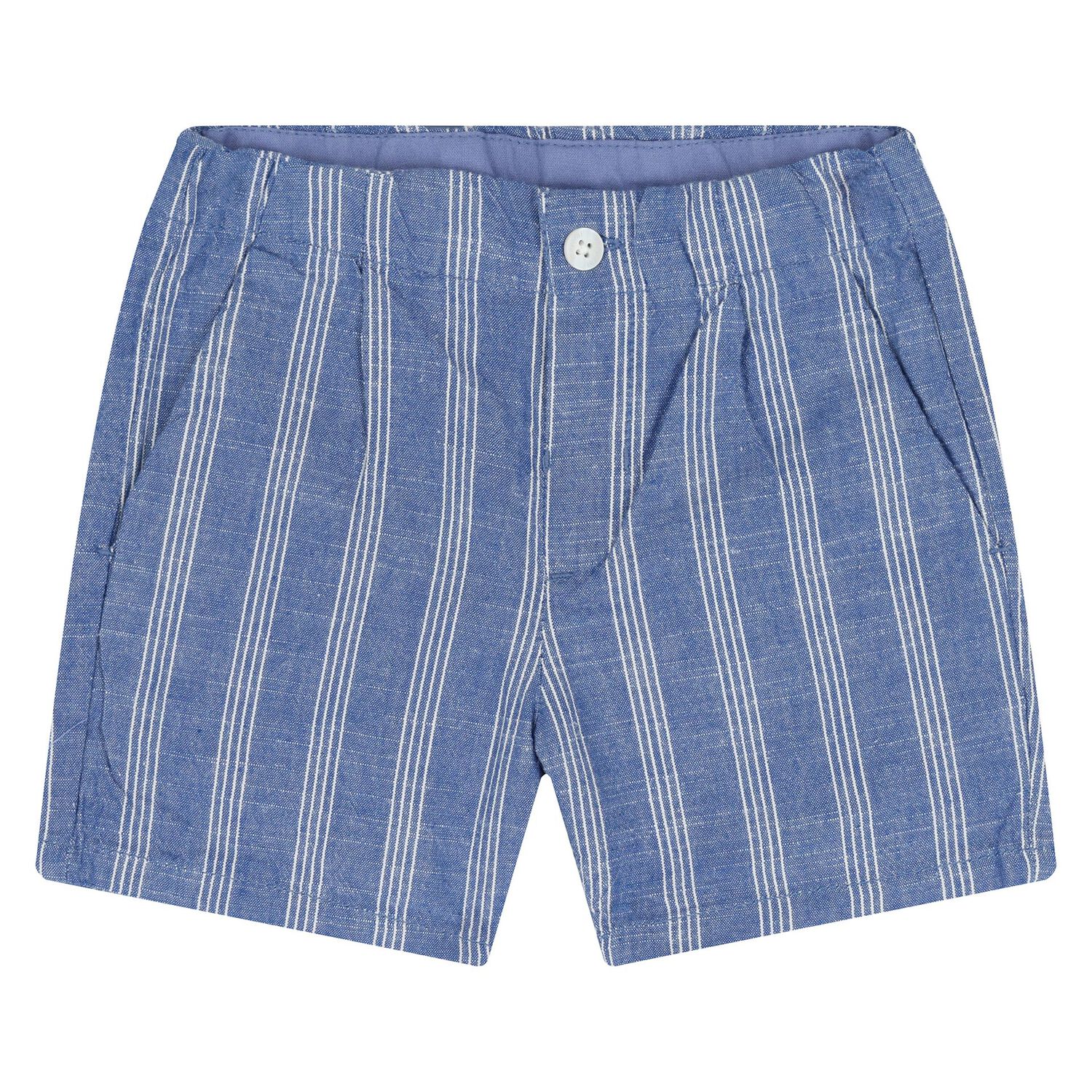 Younger Boys White & Blue Shorts Set, 1, hi-res