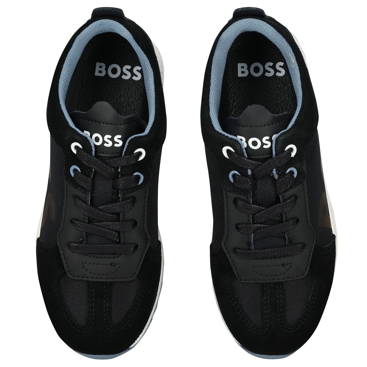 Boys Black Logo Trainers, 1, hi-res image number null