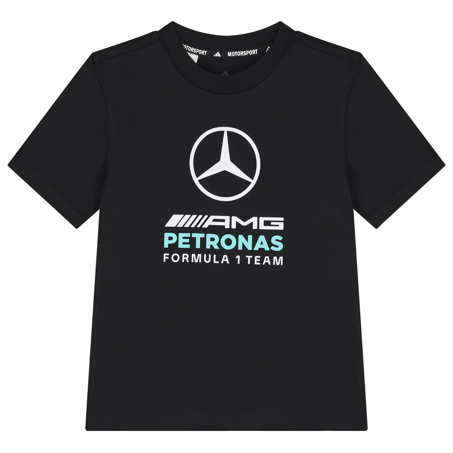 Boys Black Mercedes Logo T-Shirt, 1, hi-res