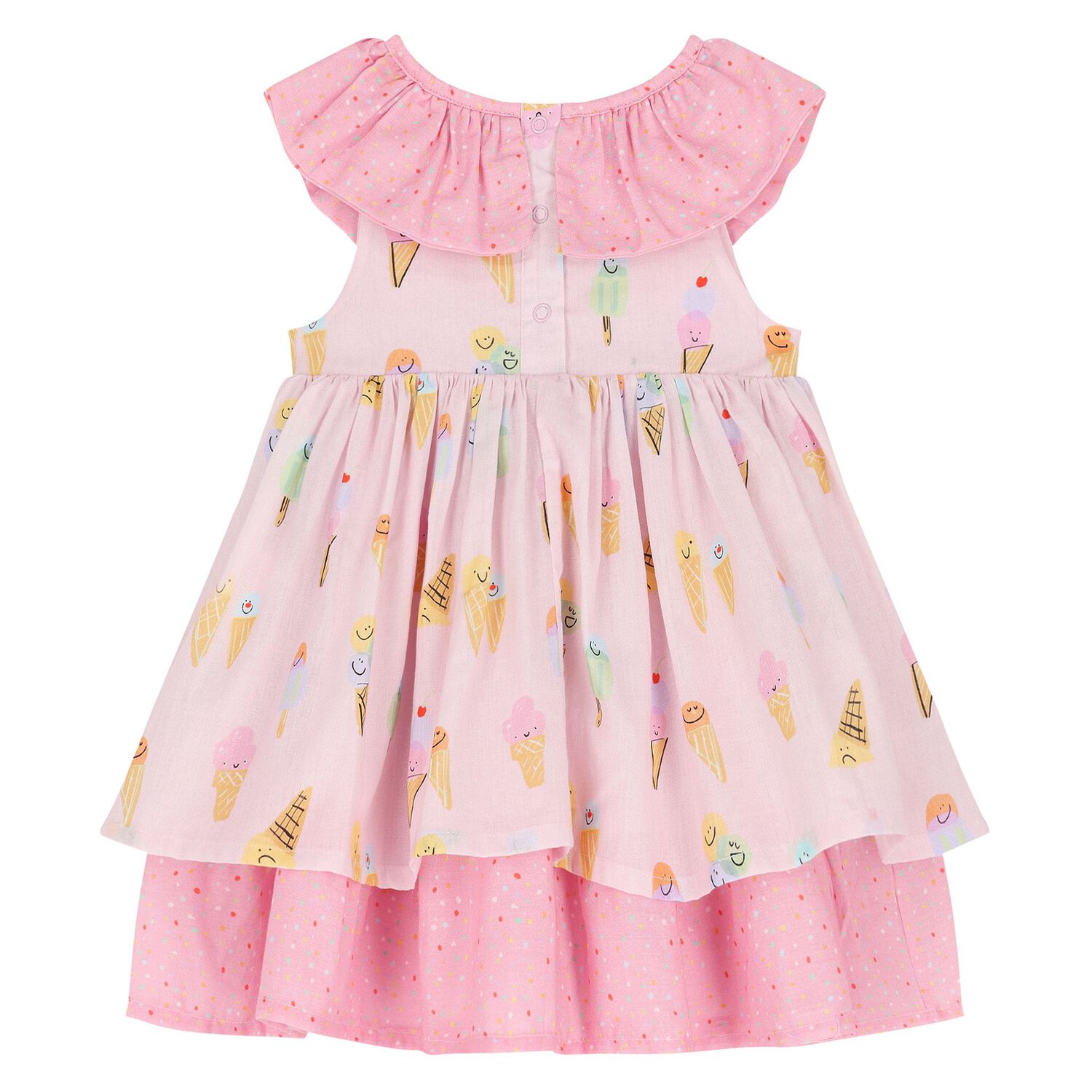 Younger Girls Pink Ice Cream Dress, 1, hi-res image number null