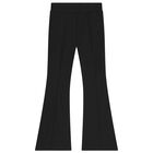 Girls Black Flared Jeggings, 1, hi-res