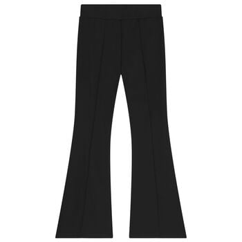 Girls Black Flared Jeggings