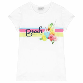 Girls White Cotton Top