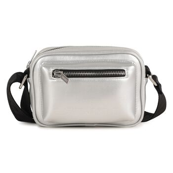 Girls Silver Logo Bag