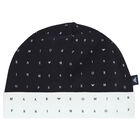 Baby Boys Navy Logo Hat, 1, hi-res