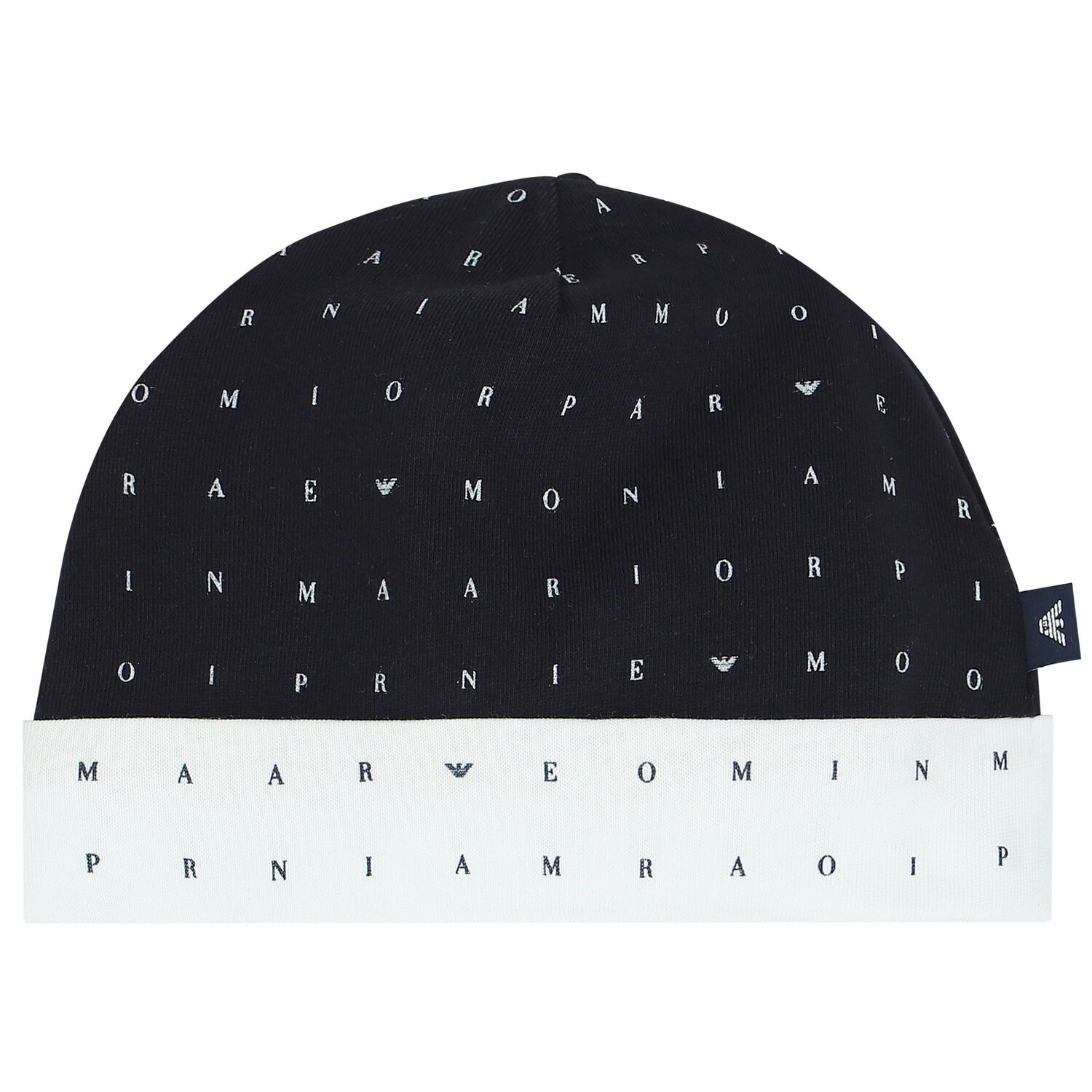 Baby Boys Navy Logo Hat, 1, hi-res