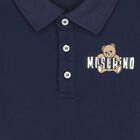 Younger Boys Navy Blue Teddy Bear Logo Polo Shirt, 2, hi-res