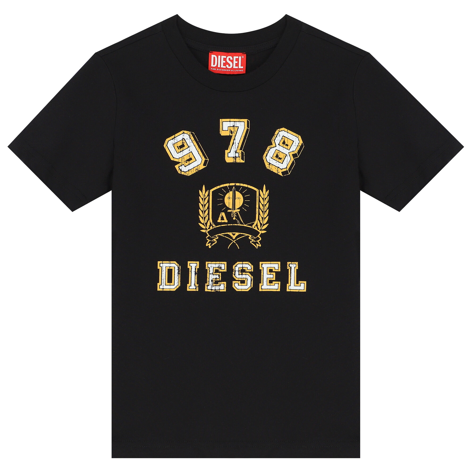 Diesel Boys Black Logo T Shirt Junior Couture UK