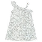 Girls White Graphic Dress, 1, hi-res