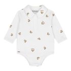 White Teddy Bear Babysuit Gift Set, 1, hi-res