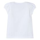 Girls White Puff-Sleeve T-Shirt, 2, hi-res