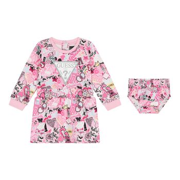 Baby Girls Pink Logo Dress Set