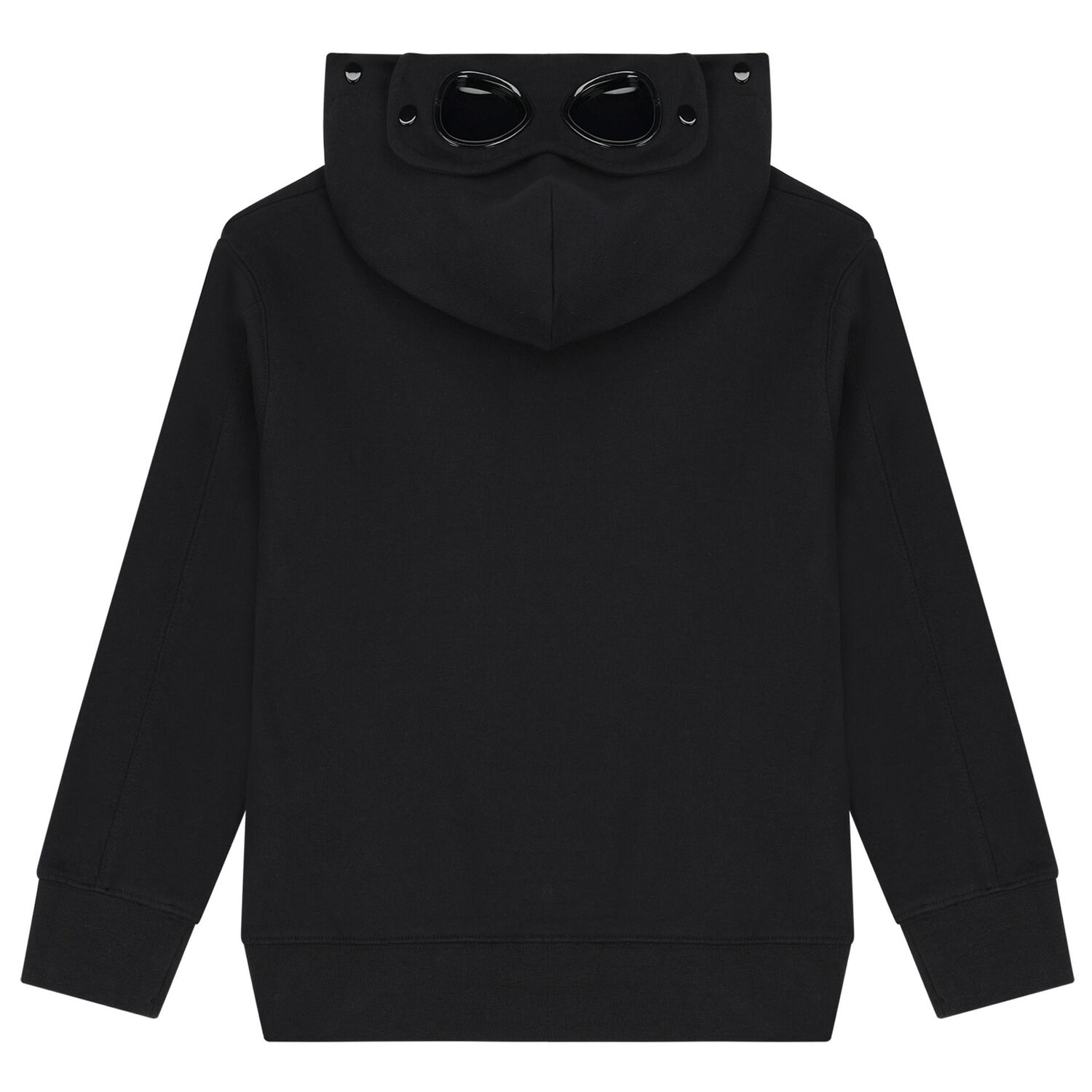 Boys Black Logo Hooded Top, 1, hi-res