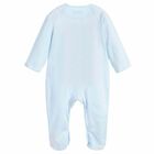 Baby Boys Blue Cotton Babygrow, 1, hi-res