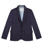 Boys Navy Blue Jacket, 1, hi-res