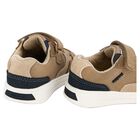 Younger Boys Beige Leather Trainers, 1, hi-res