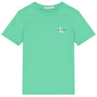 Boys Green Logo T-Shirt, 9, hi-res