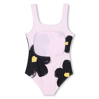 Girls Pink Daisy Swimsuit