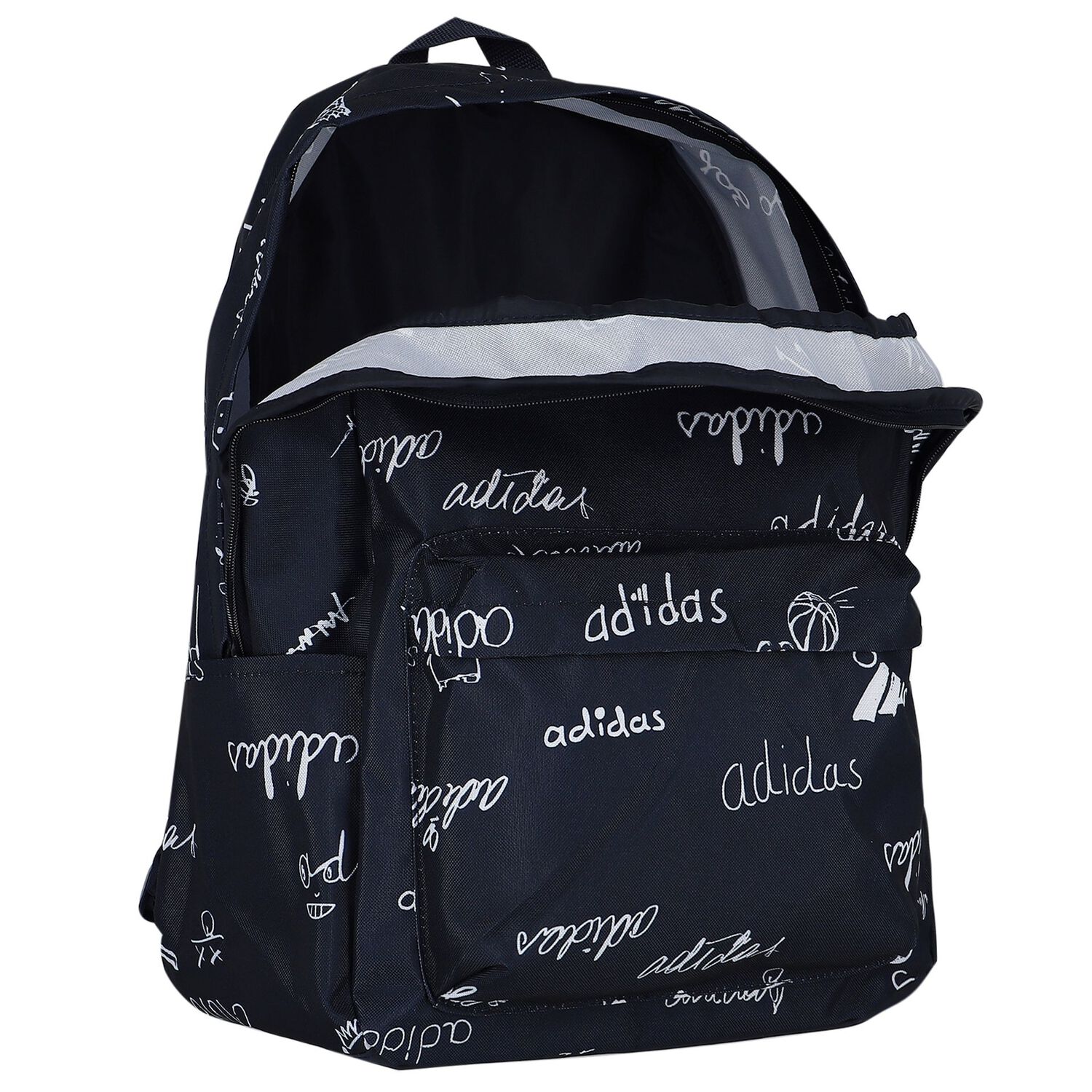 Navy Blue Logo Backpack, 1, hi-res