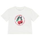 Girls White Cherry Logo T-Shirt, 2, hi-res