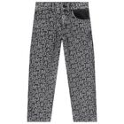 Boys Black Logo Denim Jeans, 1, hi-res