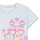 Girls Blue Catcus T-Shirt, 1, hi-res