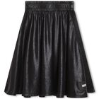 Girls Black Logo Skirt, 1, hi-res