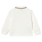 Younger Boys Ivory Puppy Polo Shirt, 1, hi-res