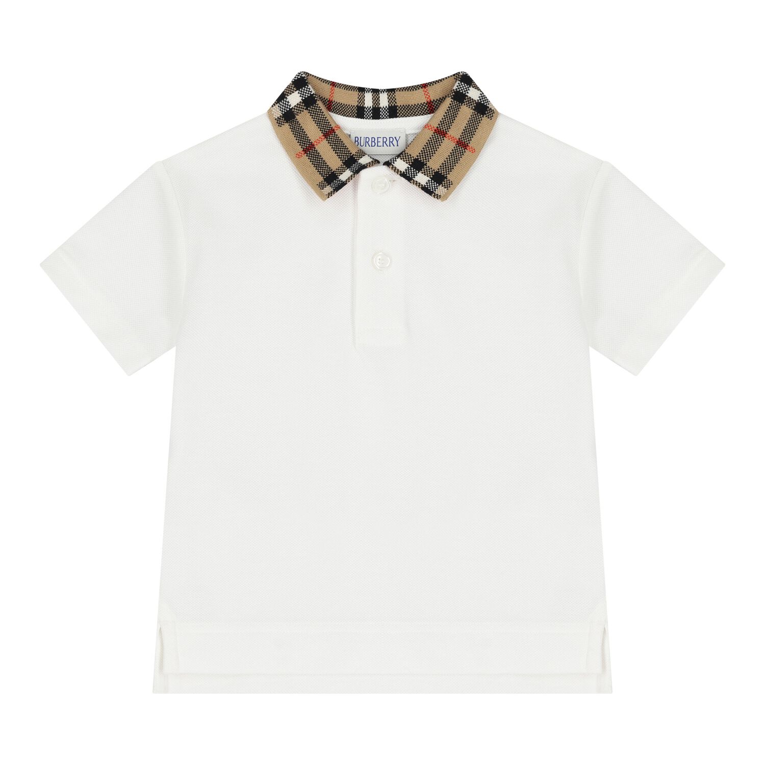 Baby Boys White Polo Shirt, 1, hi-res
