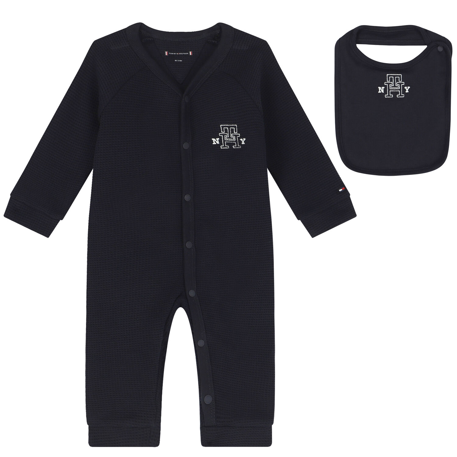 Baby Boys Navy Blue Logo Babygrow Gift Set, 1, hi-res image number null