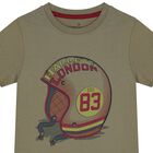 Boys Green Helmet Logo T-Shirt, 1, hi-res