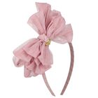 Girls Pink Bow Gladys Headband , 4, hi-res
