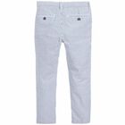 Boys Blue & White Trousers, 1, hi-res